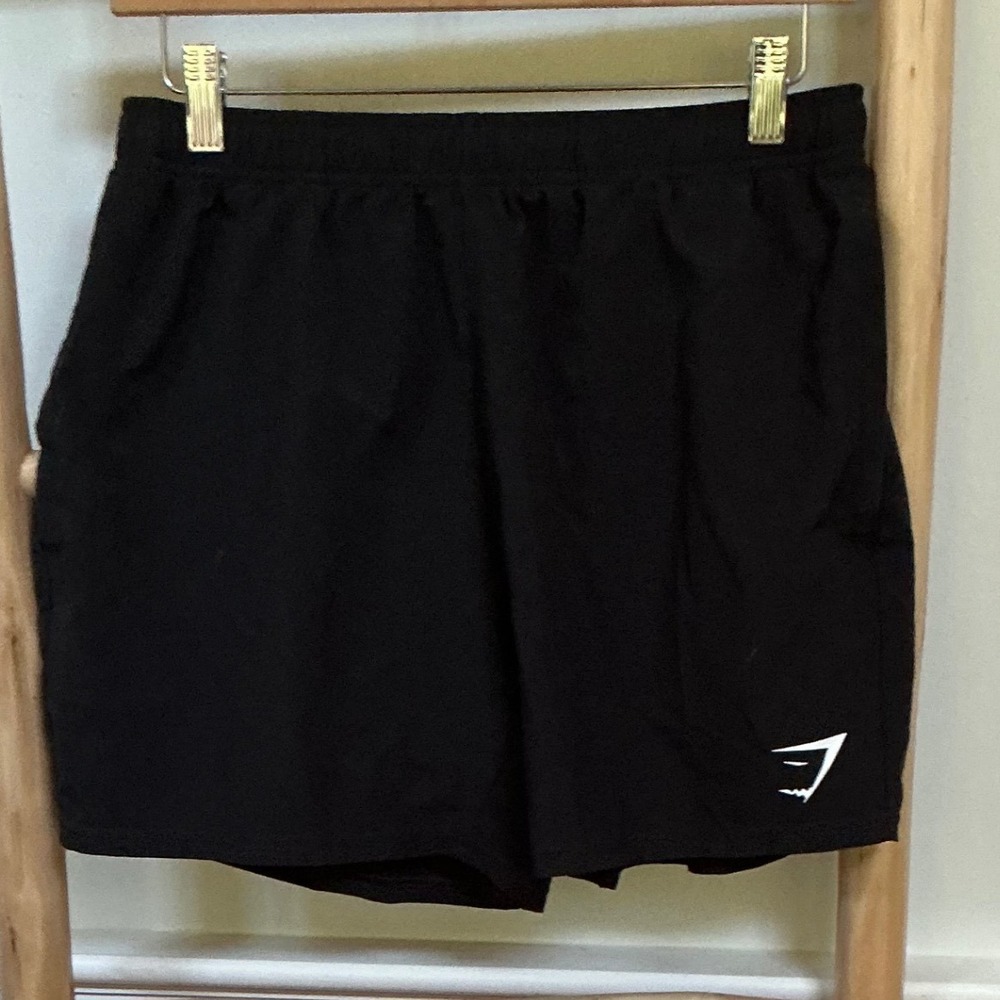 Gymshark Womens Black Training Athletic Shorts Size Medium Recycled Polyester